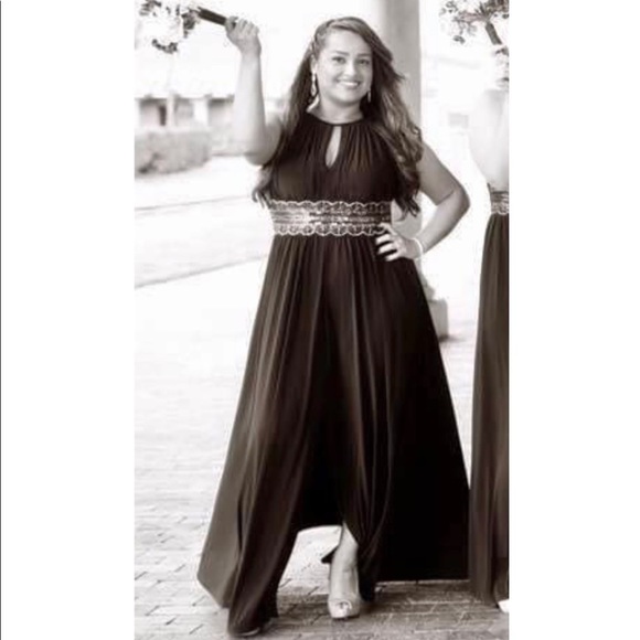 🛍 HP 7/29/19👛David's Bridal Dress, Eggplant - Picture 2 of 7